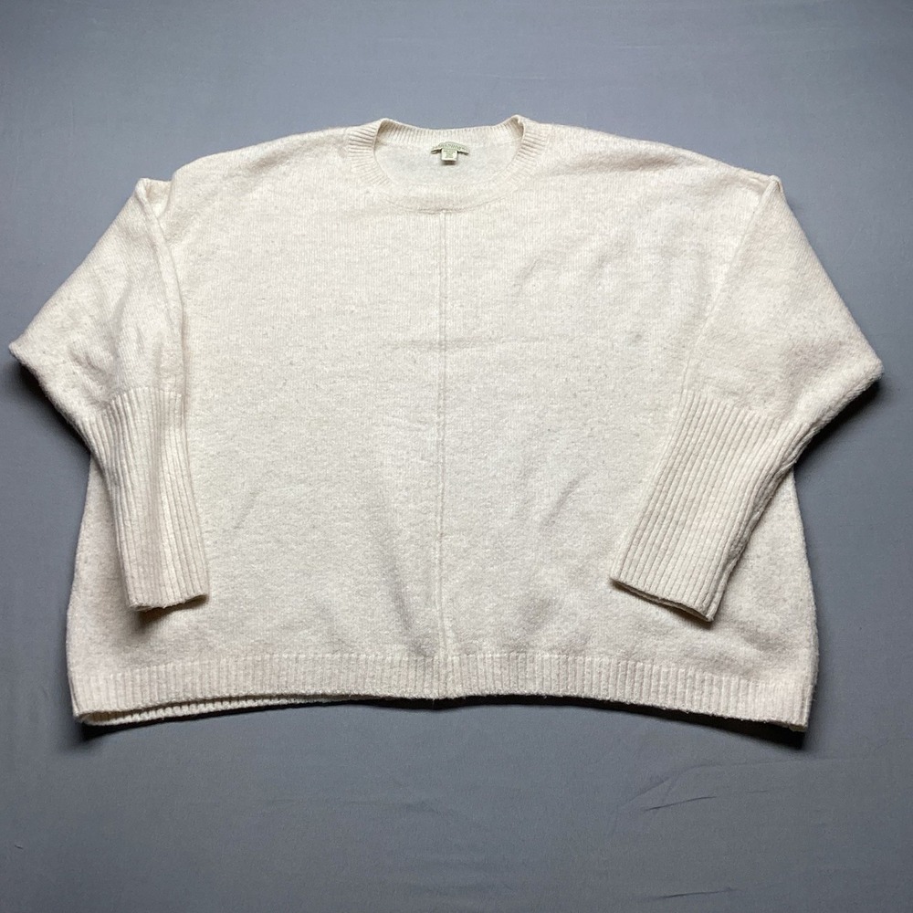 Legendary Outfitters Sweater Womens XXL Cream White Oversized Crewneck - Picture 2 of 10